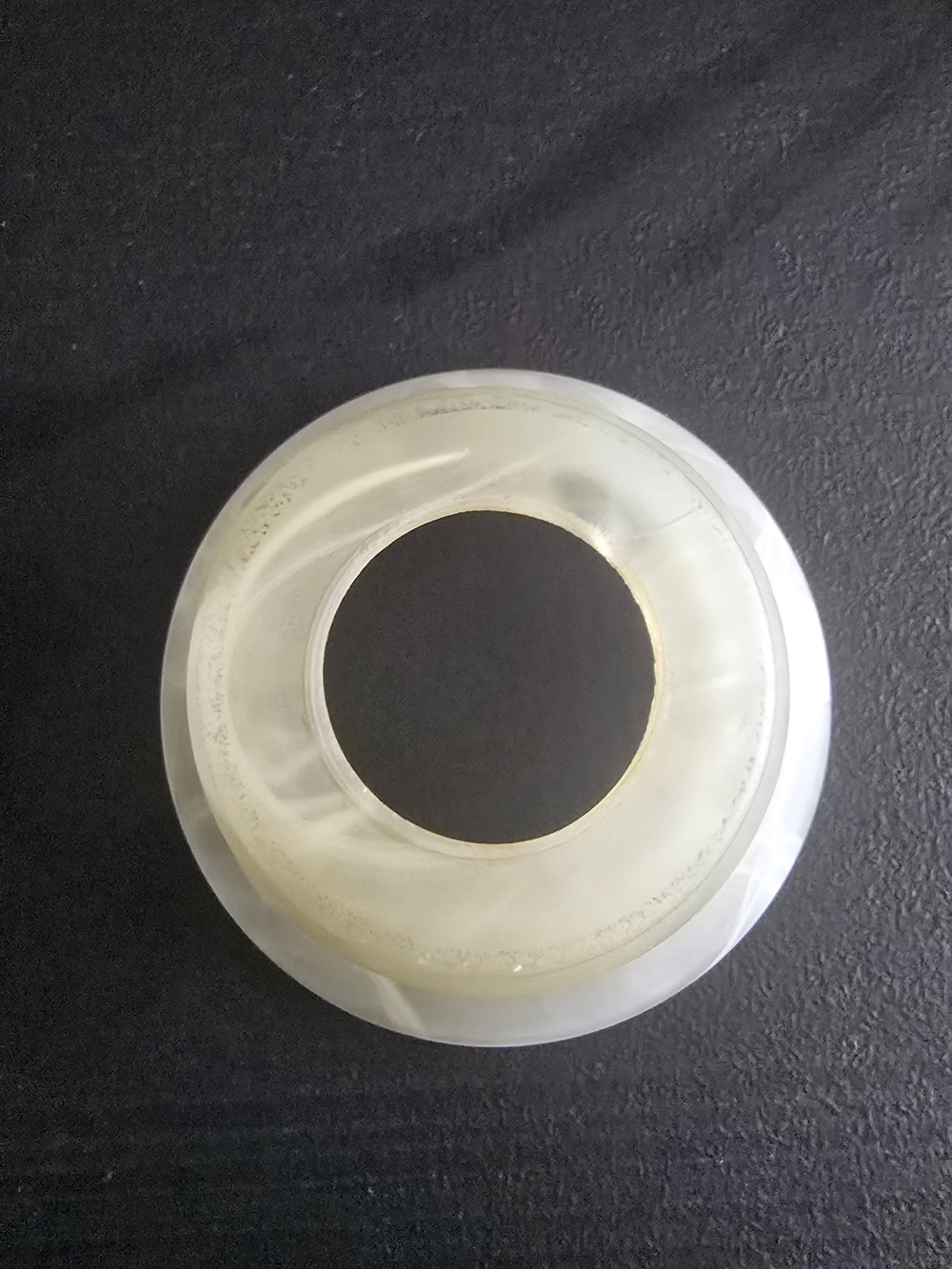 Frosted Swril White Faux Alabaster Torchiere Replacement Globe 